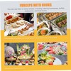 Zerodeko Stainless Steel Kitchen Tweezers with Hook Ergonomic Reusable Food