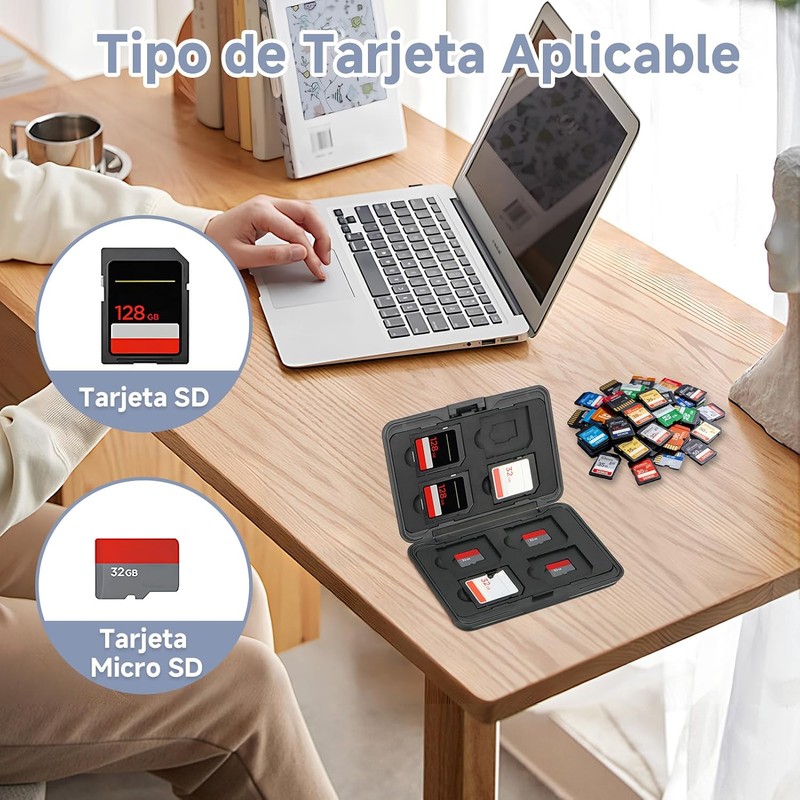 Estuche De 16 Ranuras para Tarjetas SD, para Tarjetas SD