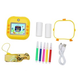 Instant Print Camera 2.4inch IPS Screen 48MP 1080P Video 8x Digital Zoom Thermal Printing Kids Digital Camera Yellow
