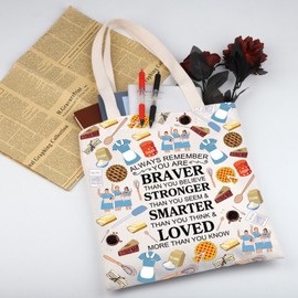 WSNANG Waitress Inspired Tote Bag Sugar Butter Flour Waitress Reusable Shoulder Bag Waitress Musical Fans Gift (AlwayWaitress TB)