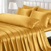 Ersmak 7 Pieces Satin Sheets Set Queen Size, Luxury Silky