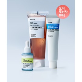Highcle [Set of 3] BHA Gel Cleanser 150ml + AHA Softening Serum 30ml + Plumping Cream 70ml