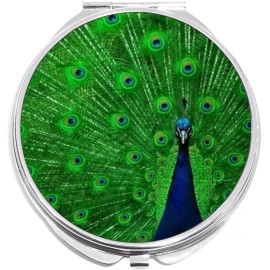 NewCharms Peacock Compact with Mirrors - Perfect for your Pocket or Purse