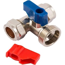 hep® Washing Machine, Dishwasher Appliance Valve Tap Tee Handle, 15mm x 3/4-inch BSP