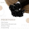 LaaVoo U-Tip Hair Extensions, Real Hair, Keratin, 1 g/Piece, Bonded,