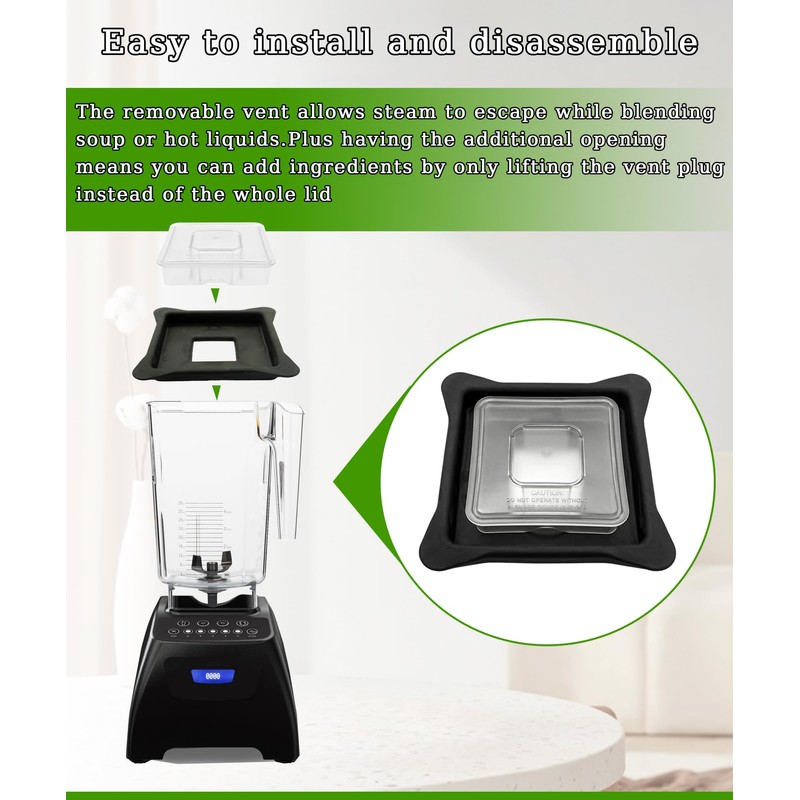 Blender Latching Lid Replacement Compatible with Blendtec Commercial WildSide+ and