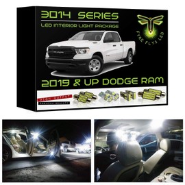 Fyre Flys 15 Piece White LED Interior Lights for 2019 & Up Dodge Ram Super Bright 6000K 3014 Series SMD Package Kit and Install Tool