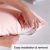 Hitime Standard Size Waterproof Pillow Protector, 2Pack Pink,Breathable Pillow Cover,