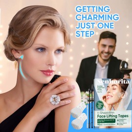 Face Lift Tape, Invisible Face lift Tape for Lifting Sagging Skin, Wrinkles and Double Chin, Waterproof & Transparent Lifting Tapes with Elastic Bands