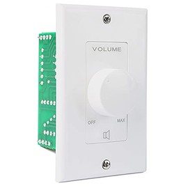 Power Dynamics PDVC50 100V Line Volume Control Attenuator, Wall Mounted Audio Volume Controller, 50W, 10-Step Dial, Flush Mounted Panel for PA Systems, Offices, Schools & Retail Spaces
