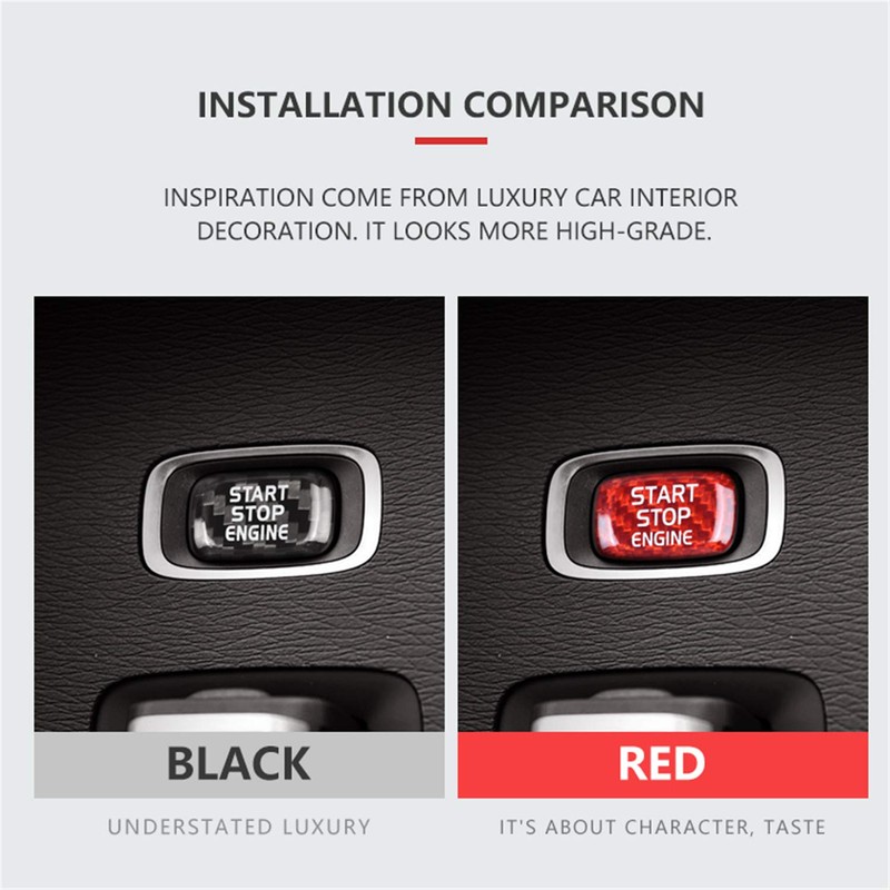 M.JVisun Carbon Fibre One Button Start Button Lid Trim for