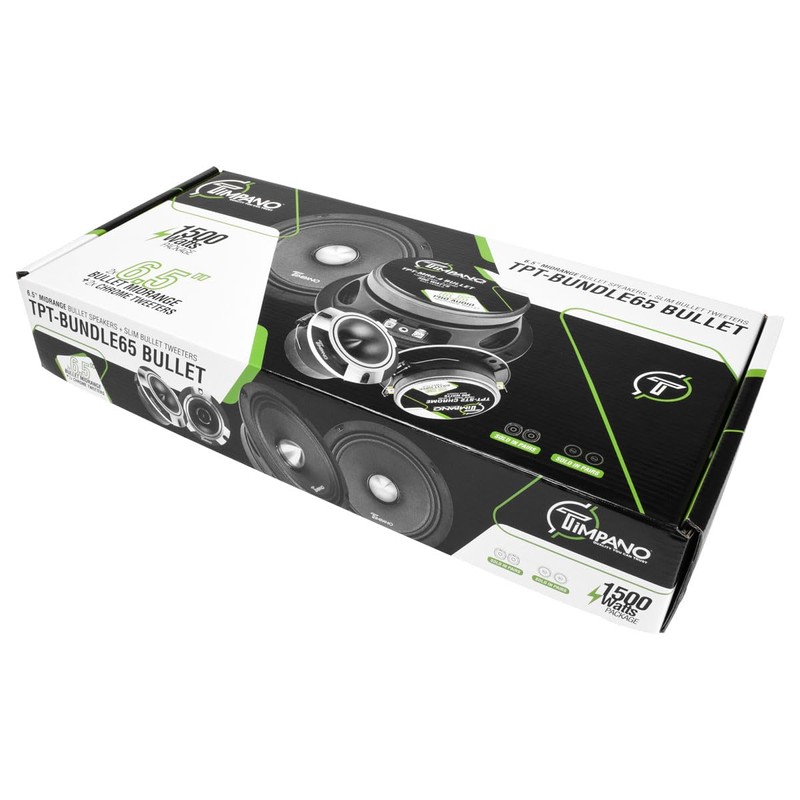 Timpano 1500 Watts Bundle 2X 6.5 Midrange Speakers TPT-MR6-4 Bullet