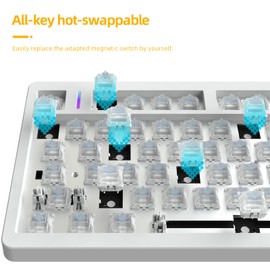 IROK ND75 Rapid Trigger Magnetic Switch Mechanical Keyboard TKL 75% Hot Swapped RGB Backlight Programmable Wired Gaming Keyboard for Win/Mac Gamer-White