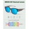 BIRCEN Polarized Fit Over Sunglasses: Wear Over Glasses Sunglasses Wrap