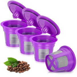 [SANYEDOU] Reusable Coffee Filters For Keurig (BPA Free) Reusable K Cup Filters Cups K Cups For Keurig 1.0+2.0 Mini K cup Refillable Pods(4pack)