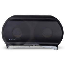 San Jamar - SJMR4000TBK R4000TBK Twin 9" Jumbo Tissue Dispenser, Black Pearl, 12" x 19" x 5.3"