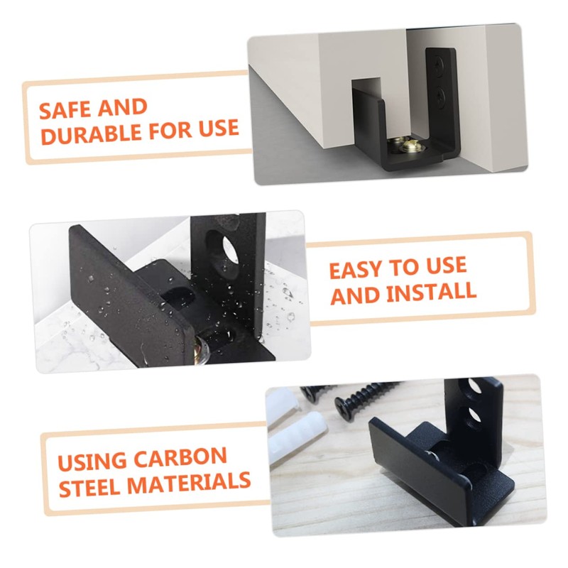 Gatuida Floor Guides Swing Stopper Barn Door Guide Stop Wall