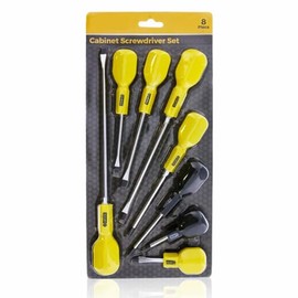 Screwdriver Set Heavy Duty Professional Magnetic Screwdrivers Soft Comfortable Grip Electrician Hand Tools Assorted Color and Size Cabinet Screwdriver for Fitting and Fixings(8 Pc)