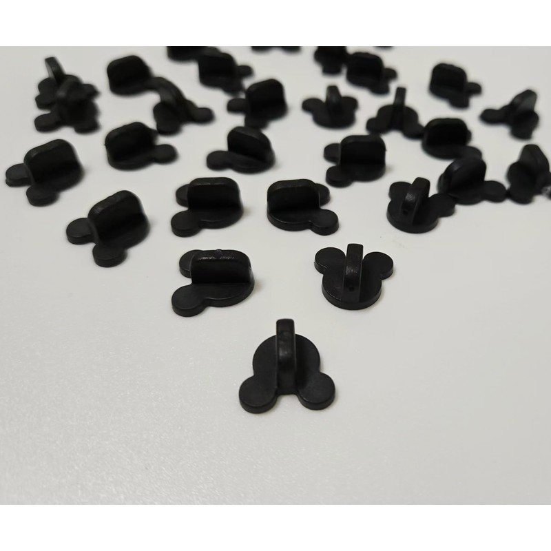 100pcs PVC Rubber Mouse Ears Pin Backs,Coat Tie Tack Pin