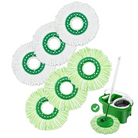 Packs of 6, Replacement Mop Heads Compatible with Libman Tornado Spin Mop,Microfiber Mop Refill Head for Libman Tornado Spin Mop System Accessories