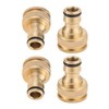 Hicello 4PACK Garden Hose Tap Quick Connectors, 3/4 inch &