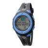Klefer TS-D157-BL Digital Wristwatch, Waterproof, Multi-functional, Urethane Strap, Black, Dial