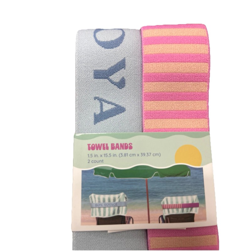 Design Group Bon Voyage 4 Pack Towel Bands, Towel Bands,