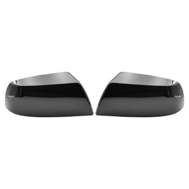 KYYET Driver & Passeger Side Gloss Black Mirror Cap Cover fits For Toyota Tundra Sequoia 2007-2021 Repace 87915-0C040, 87945-0C020