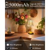 Gold Cordless Table Lamp Rechargeable,5000mAh Battery Operated Lamps,Mini Small Crystal