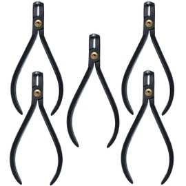 AAProTools Limited Edition 5 Piece Black Coated Color TC Distal End Cutter Hold & Cut Hard and Soft Wire Orthodontic Instruments