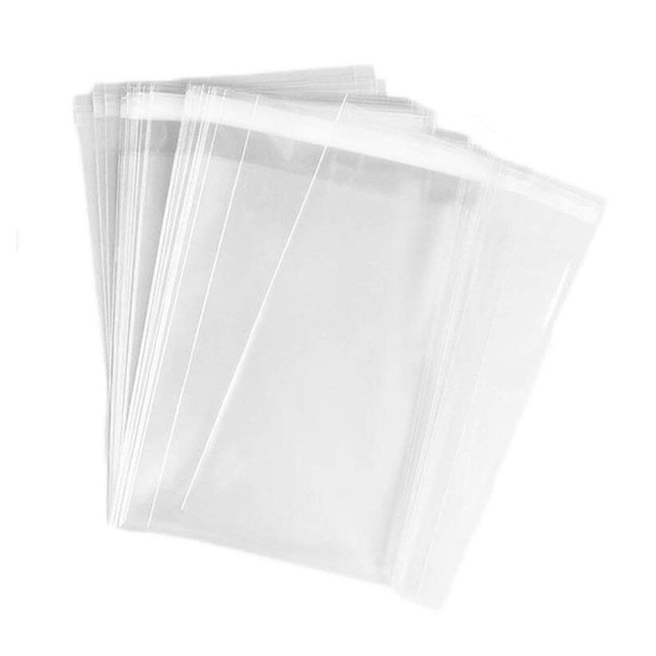 ericotry 100 Pcs 4 3/4in. X 6 1/2in. Clear Resealable Cello/Cellophane Bags Good for Bakery Candy Chocolate Candle Cookie Poly Bags Jelly Packaging Bags
