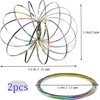 TenaLucy 2 Pieces Flow Rings Toy, Magic Flow Rings 3D