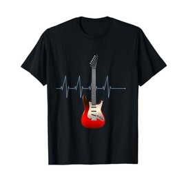 Electric Guitar Heartbeat Pulse Tee Shirt T-Shirt
