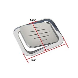 Speedway Motors Billet Aluminum Rectangular Fuel Fill Door, Polished: 5-1/2" x 4-1/4" Outer Dimensions, Magnetic Closure, Ideal for Pick-Up Beds and Flat Surfaces, Includes Mounting Hardware