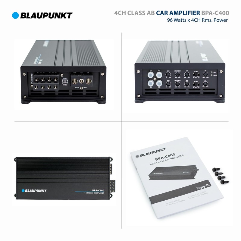 BLAUPUNKT BPA-C400 Elite Car Audio Class AB 4-Channel 2600W Stereo