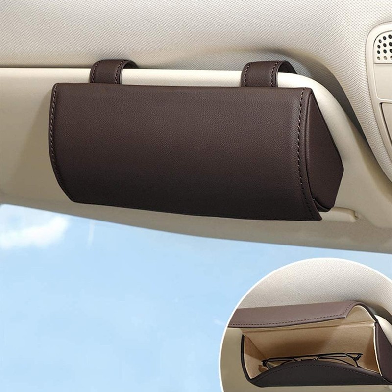 Sunglasses Holder for Car Sun Visor Auto Eyeglasses Organizer Box
