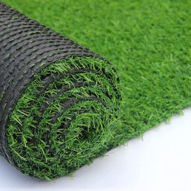 ALTRUISTIC Green Artificial Grass Turf Mat 3X15ft, Fake Grass Carpet Lawn Landscape Outdoor Rug, 0.7 inch Pile Height Rubber Backed with Drainage Holes