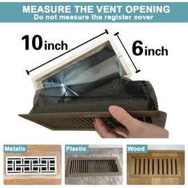 Floor Register Cover Trap, Floor Air Vent Cover Screen for Home Air Vent Filters 5-Pack Floor Vent Mesh Filters Net Trap (6 x 10 Inch)