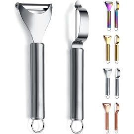 Evanda Peeler, Set of 2 Peeler, Cabbage, Julienne, Stainless Steel, Rust Free, Light and Sharp, Lasting Sharp, Easy to Clean, Dishwasher Safe, Kitchen Utensils