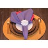 VIBHSA Handcrafted Flower Napkin Rings Set of 4