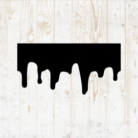 6 in Drip Sticker - Melting Dripping Borders Chocolate Blood Honey Paint - Vinyl Decal for Wall Car Home Bike Bottle Phone Laptop DWSV1854