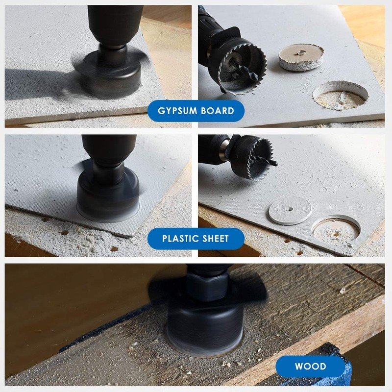 Luckyway 17-Piece Hole Saw Kit, Hole Saw Set, 3/4" to