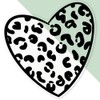 'Leopard Print Heart' Clear Sticker Decal – Waterproof Film for