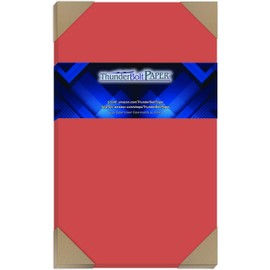 50 Bright Apple Red Color 65lb Cover|Card Paper - 8.5" X 14" (8.5X14 Inches) Legal|Menu Size - 65 lb/Pound Light Weight Cardstock - Quality Printable Smooth Surface for Colorful Results