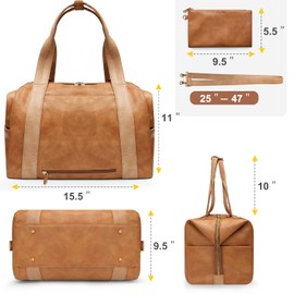 miss fong Diaper Bag Tote, Baby Bag,Leather Diaper Bag,Baby Tote Bag with 9 Pockets,Large Mommy Bag with Small Purse and Shoulder Strap,3 Insulated Pockets-Brown