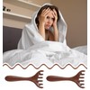 ValueBargain Wooden Head Massager Scalp, 2-Pack Portable Stress Relief Tools,