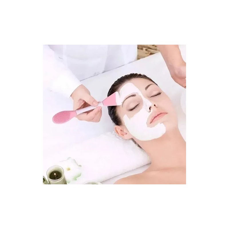 CAMILA87932 Cepillo Exfoliante Facial Con Espátula Para Mascarillas