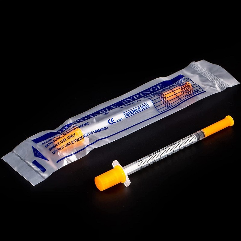 100 Pack 1ml 0.3x8mm Plastic Multiple Uses Measuring Tools, Individually