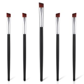 6 Stück Abgewinkelter Eyeliner-Pinsel, Winkel Augenbrauen Pinsel, Eyeliner Pinsel Schminkpinsel Set Lidstrich Pinsel Augenbrauen Pinsel Dünn Eyeliner Pinsel Set Augen Make-Up Werkzeug (Schwarz)