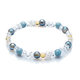 [Kyoshudou] Birthday Stone Bracelet, Great With Any Style, Love Luck, Money Luck, Wealth Luck, Health Luck, High Quality Cat's Eye & Crack Crystal, 0.3 inch (8 mm), Cleaning Gravel, Natural Stone, Power Stone